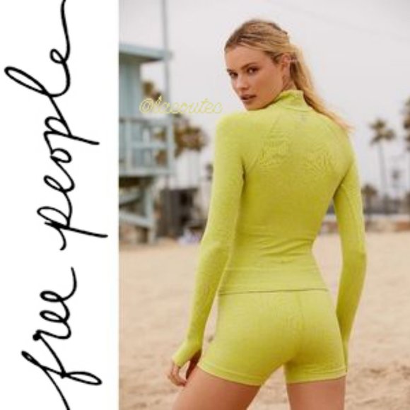 NEW Free People Movement Leopard Long Sleeve Layering Top - Picture 1 of 4